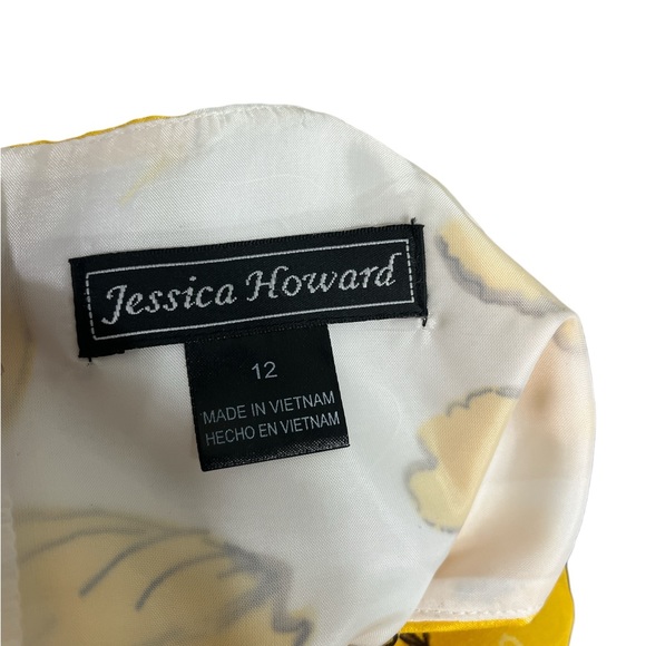 NWT Jessica Howard Sleeveless Yellow Floral Dress - Picture 3 of 9